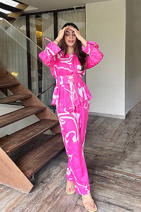 Stylish Pink Coord Set